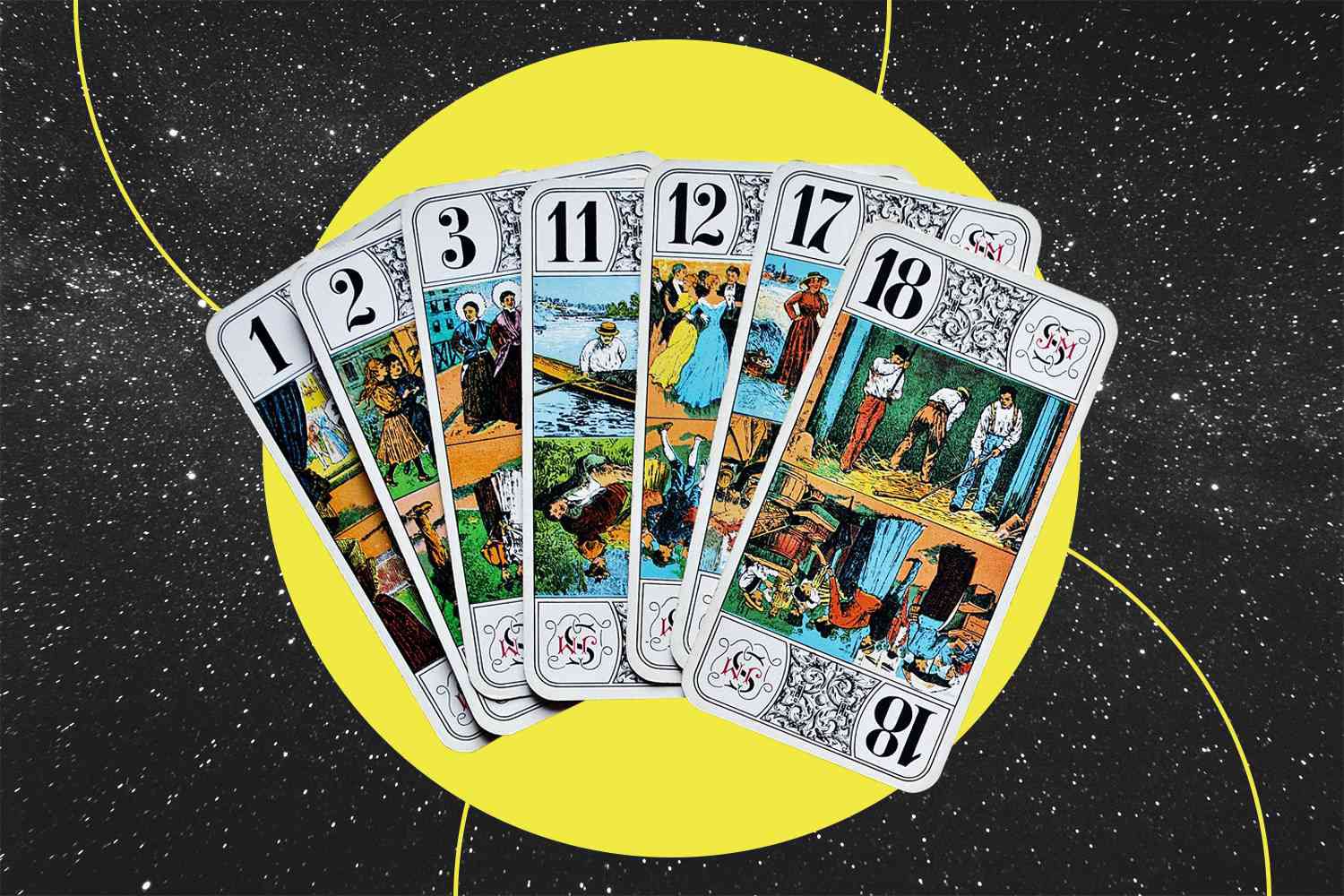 Books candles and tarot atmosphere